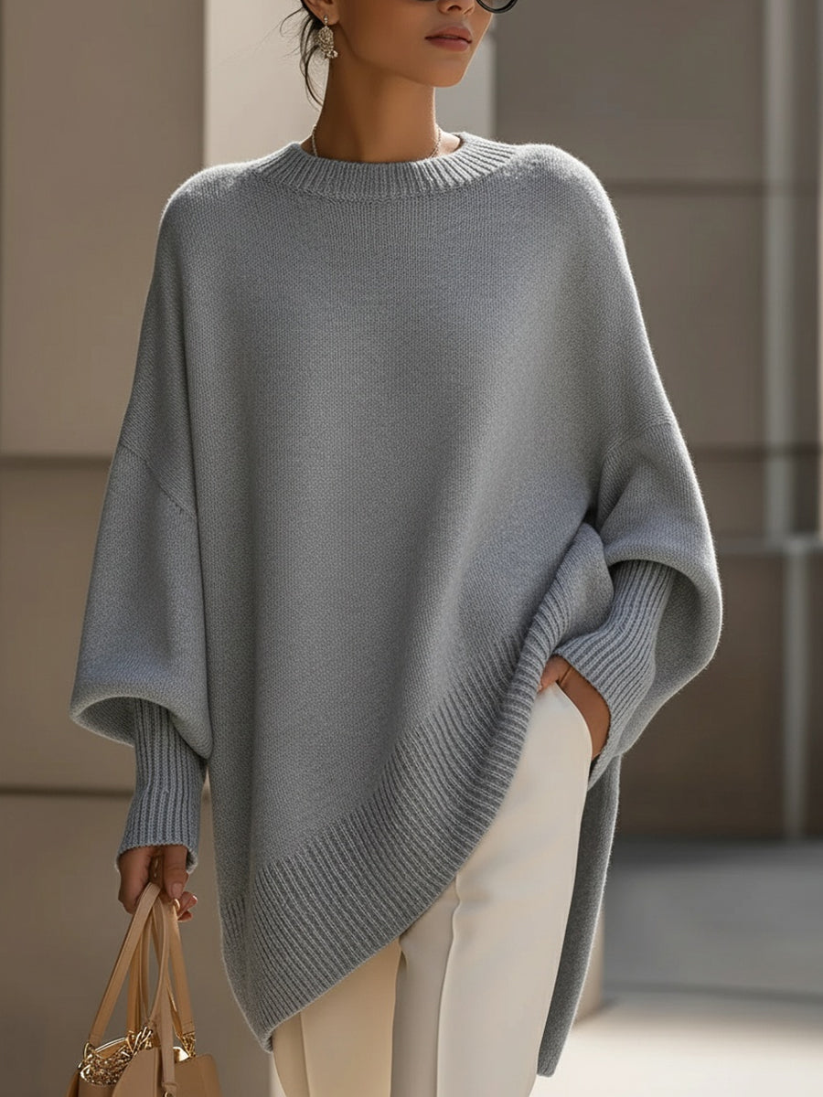 Oversized Wool Blend Oversized Ribbed Knit Jumper