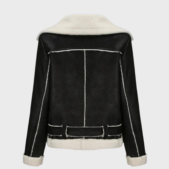 Women’s Vintage Faux Fur Biker Jacket