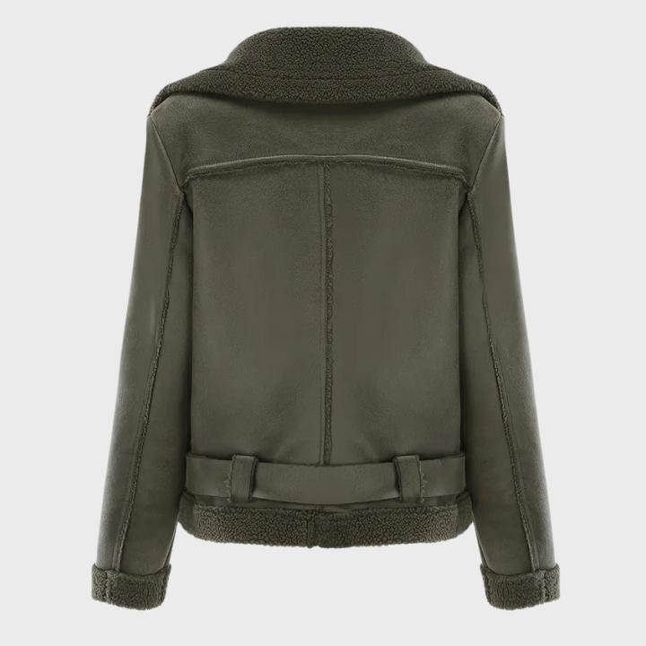 Women’s Vintage Faux Fur Biker Jacket