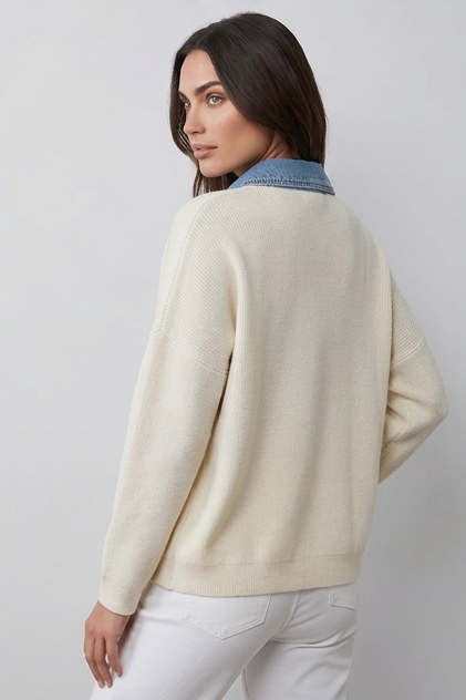 Casual Preppy Polo Collar Ribbed Knit Cardigan
