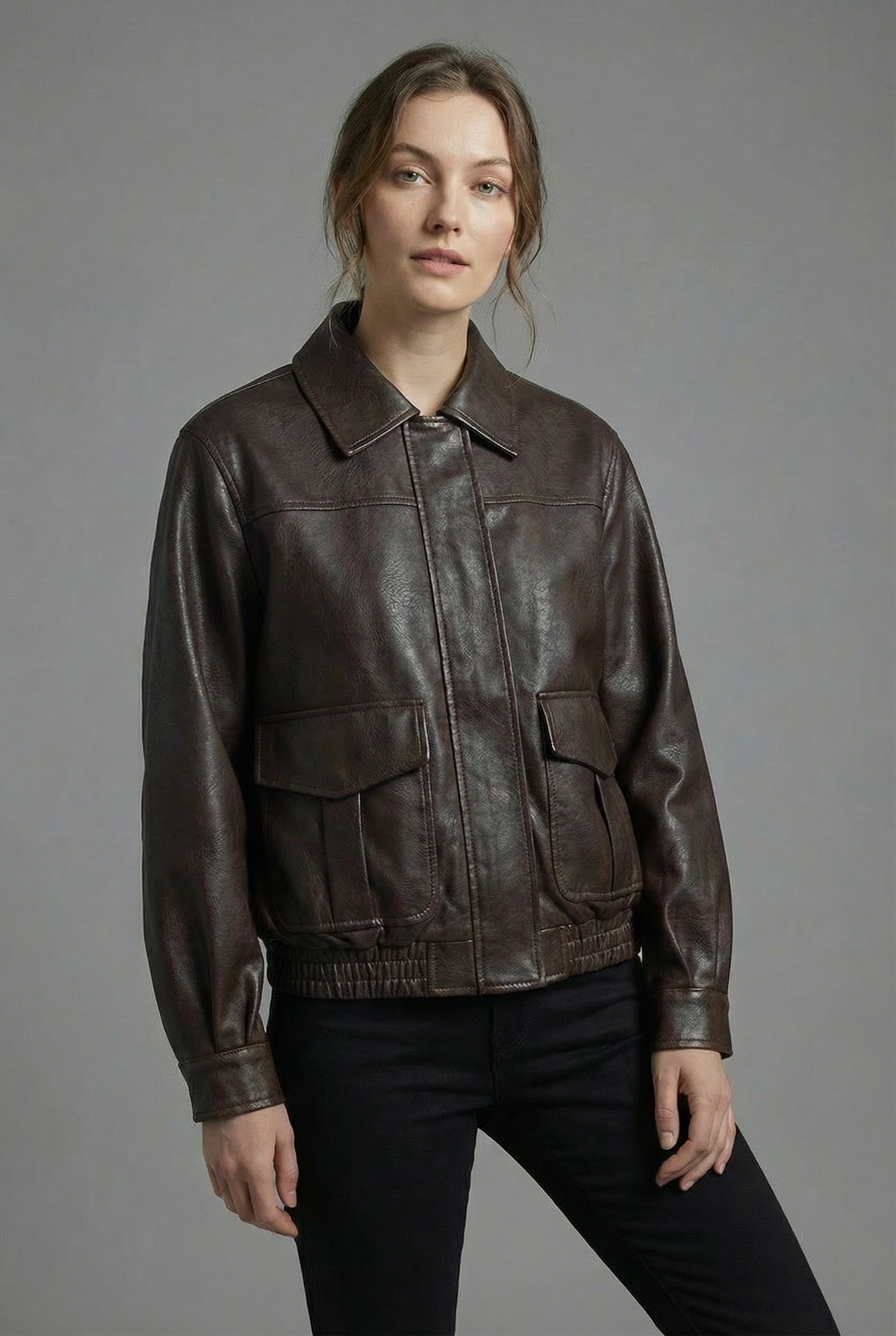 Women’s Classic Faux Leather Jacket