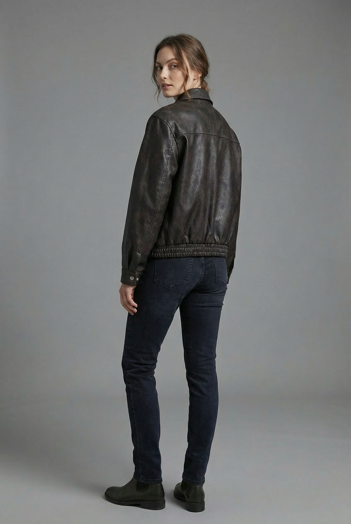 Women’s Classic Faux Leather Jacket