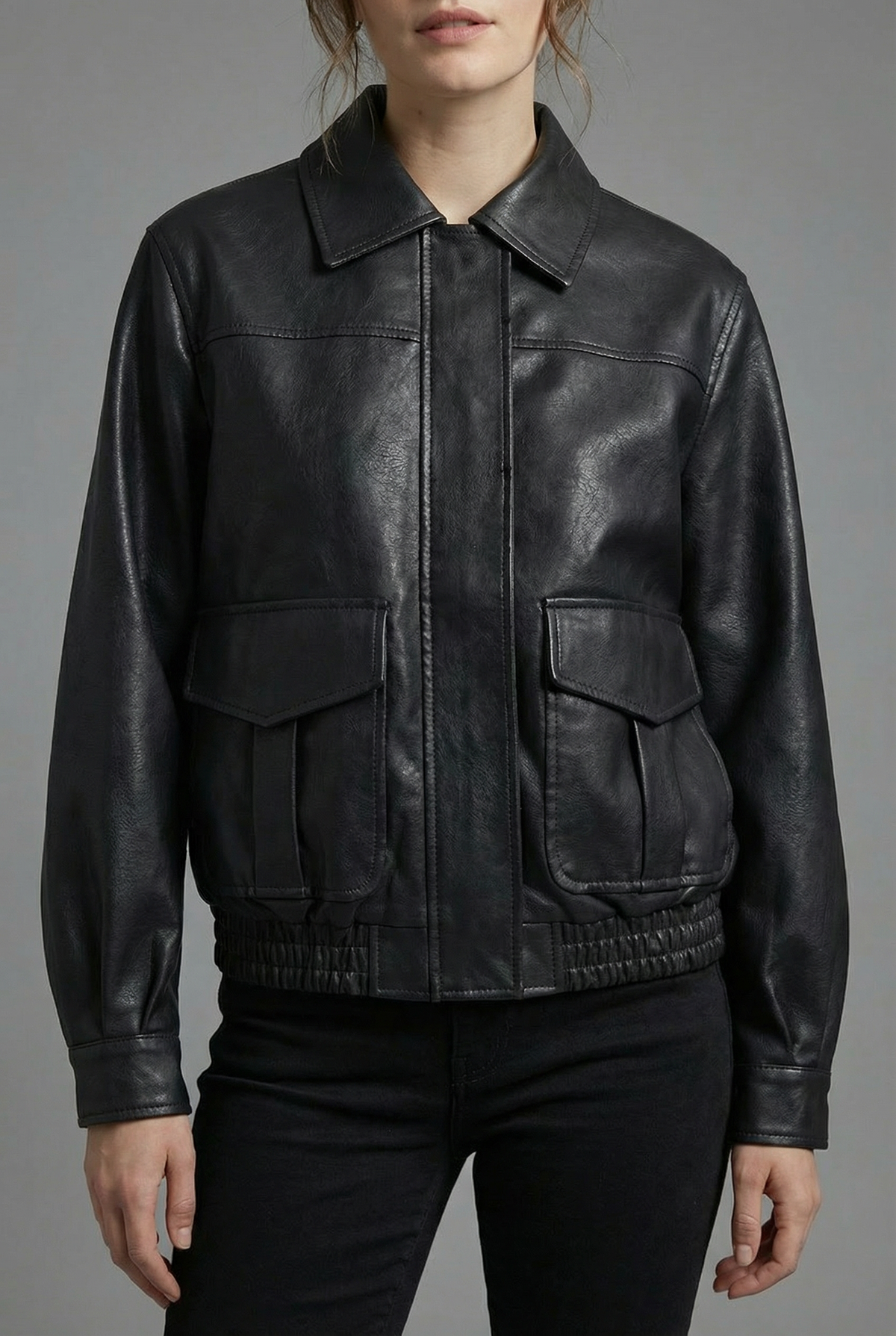 Women’s Classic Faux Leather Jacket