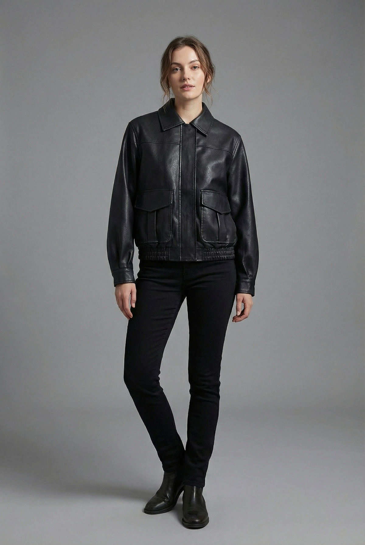 Women’s Classic Faux Leather Jacket
