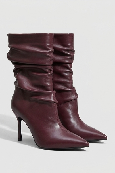 Pointed Toe High Heel Slouch Boots Women