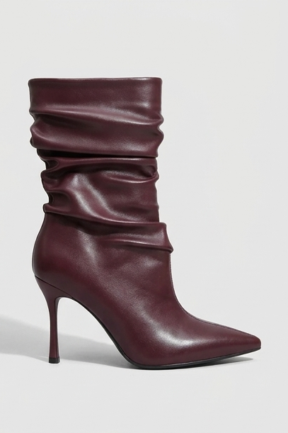 Pointed Toe High Heel Slouch Boots Women