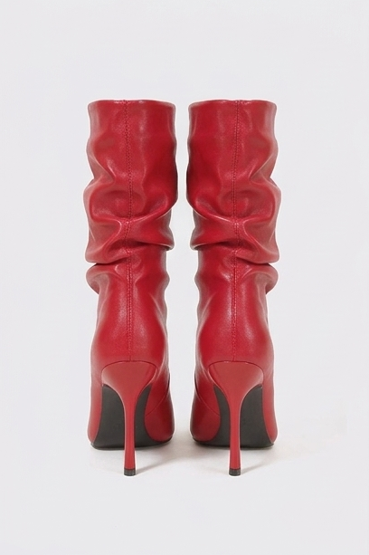 Pointed Toe High Heel Slouch Boots Women