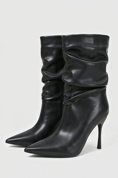 Pointed Toe High Heel Slouch Boots Women