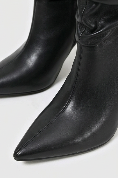 Pointed Toe High Heel Slouch Boots Women