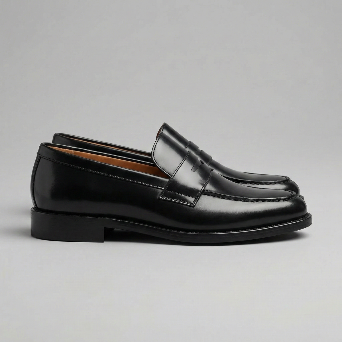 Smooth Slip-On Leather Style Penny Loafers Men