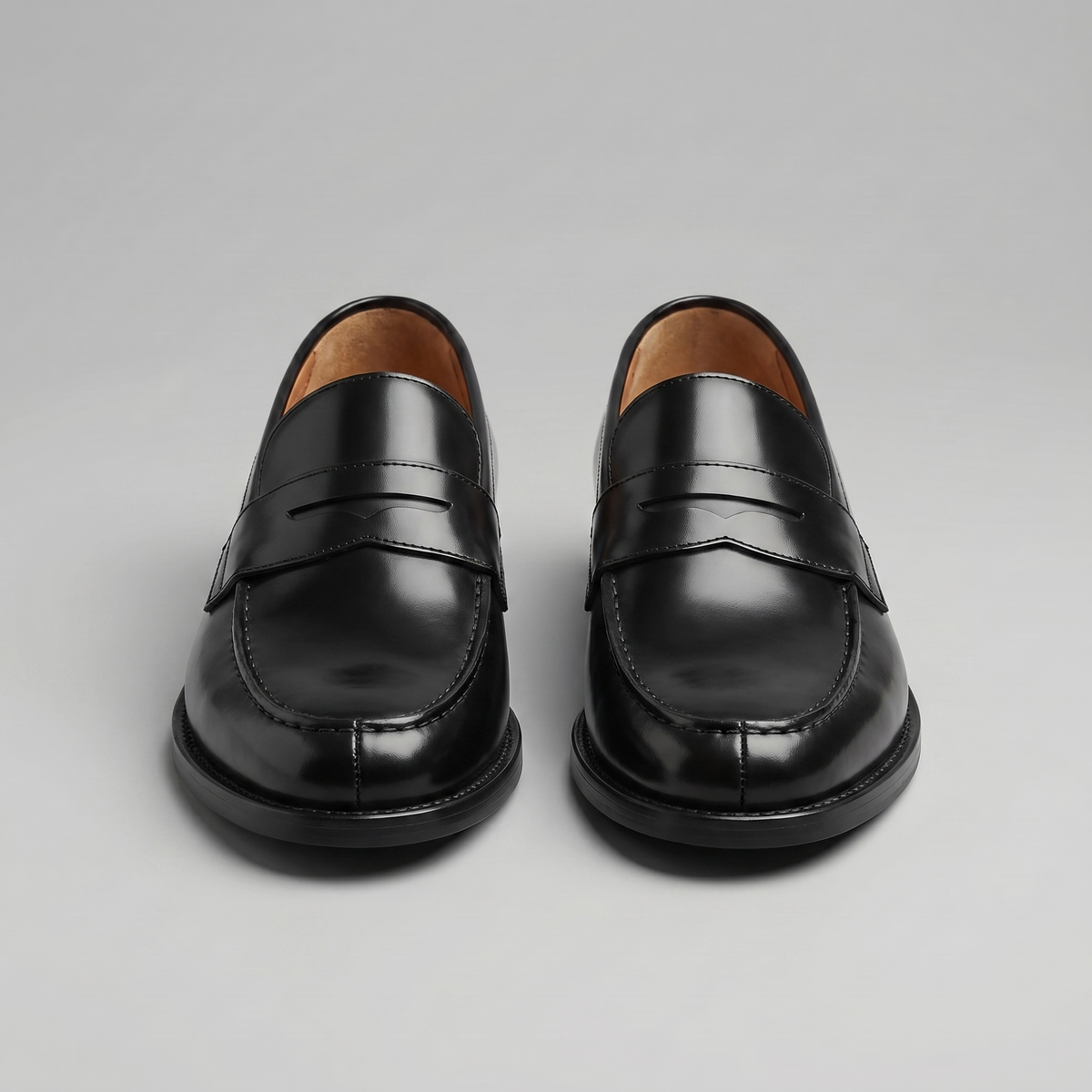 Smooth Slip-On Leather Style Penny Loafers Men