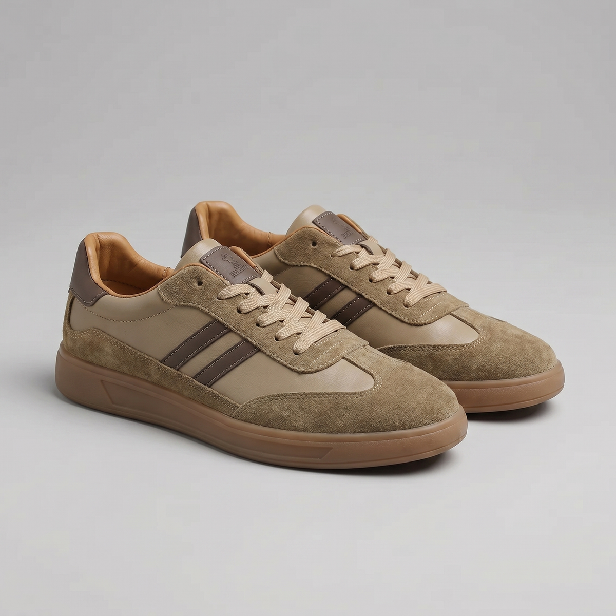 Classic Retro Mesh Panel Lace-Up Trainers Men