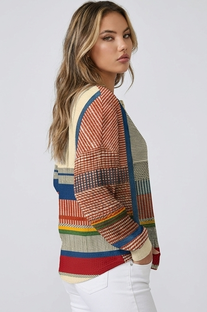 Thick Waffle Knit Cosy Relaxed Jumper Women