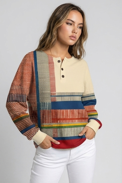 Thick Waffle Knit Cosy Relaxed Jumper Women