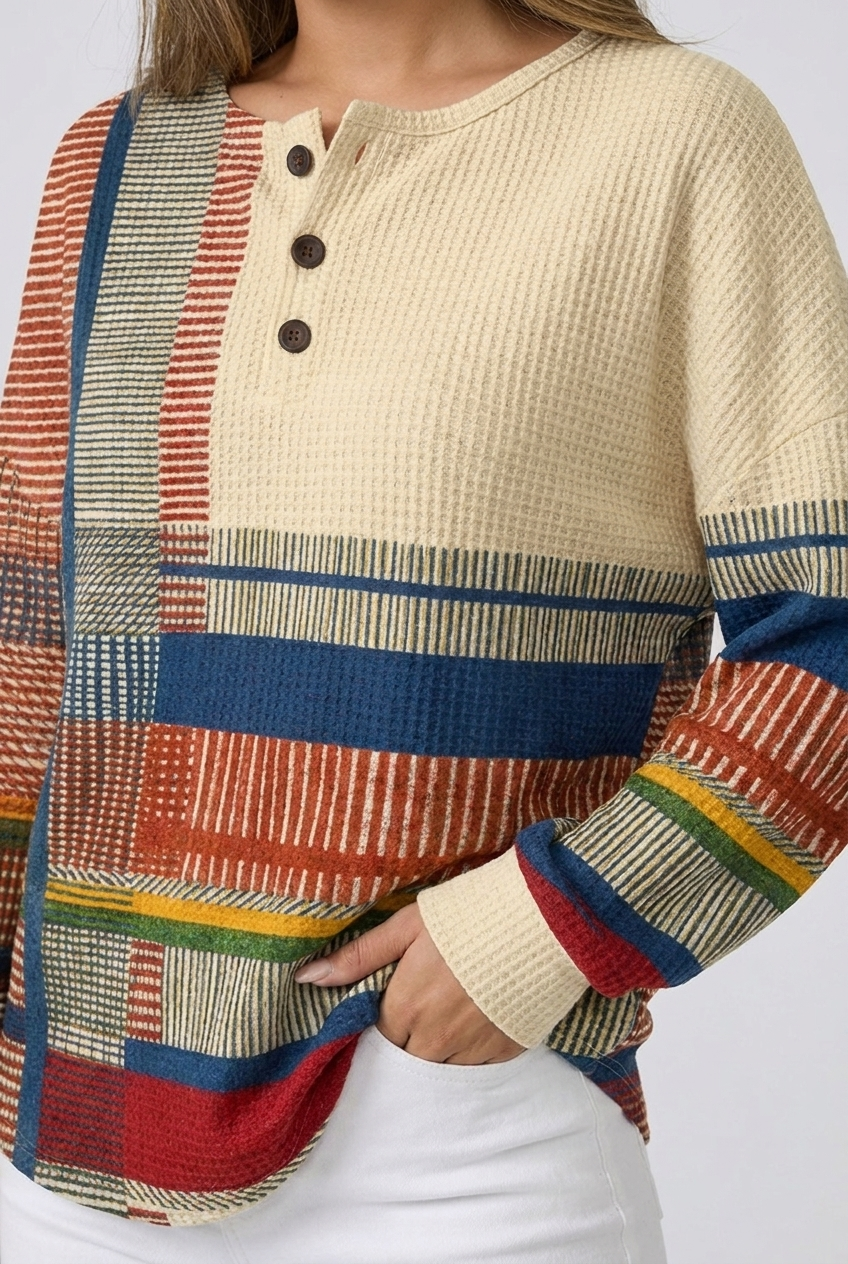 Thick Waffle Knit Cosy Relaxed Jumper Women