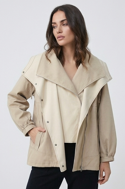 Women's Double-Layer Windbreaker Jacket