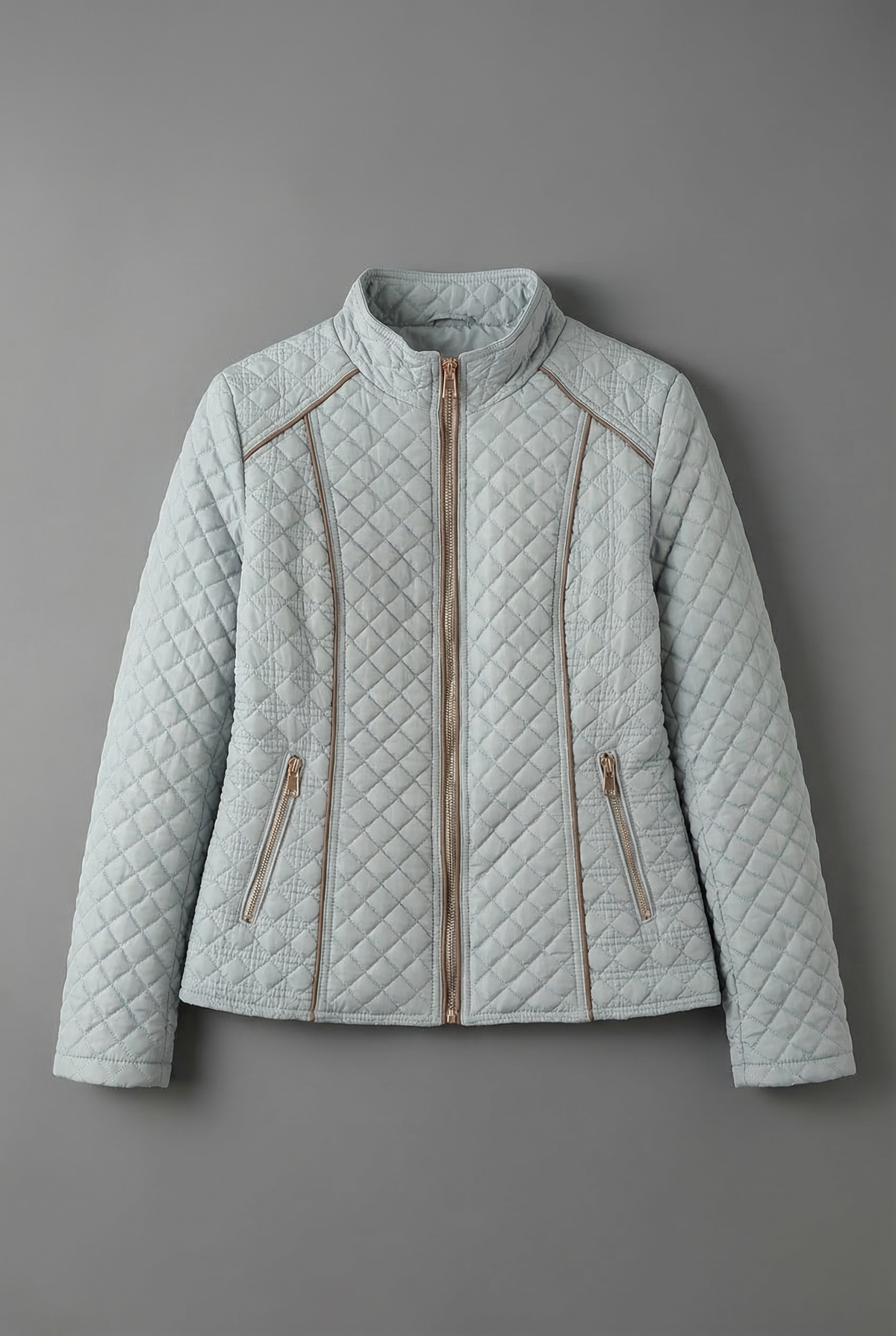 Women's short Quilted Zip Up Fitted Equestrian jacket