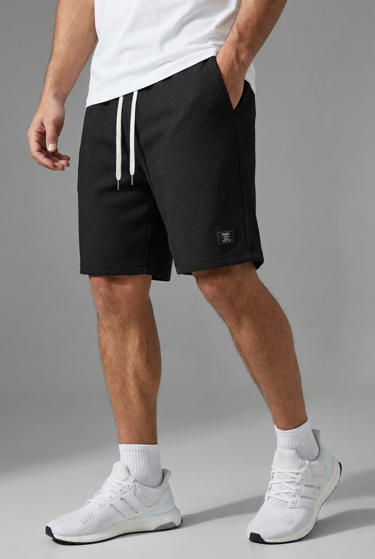 Men’s Stretch Corduroy Drawstring Shorts Lightweight Casual Fit