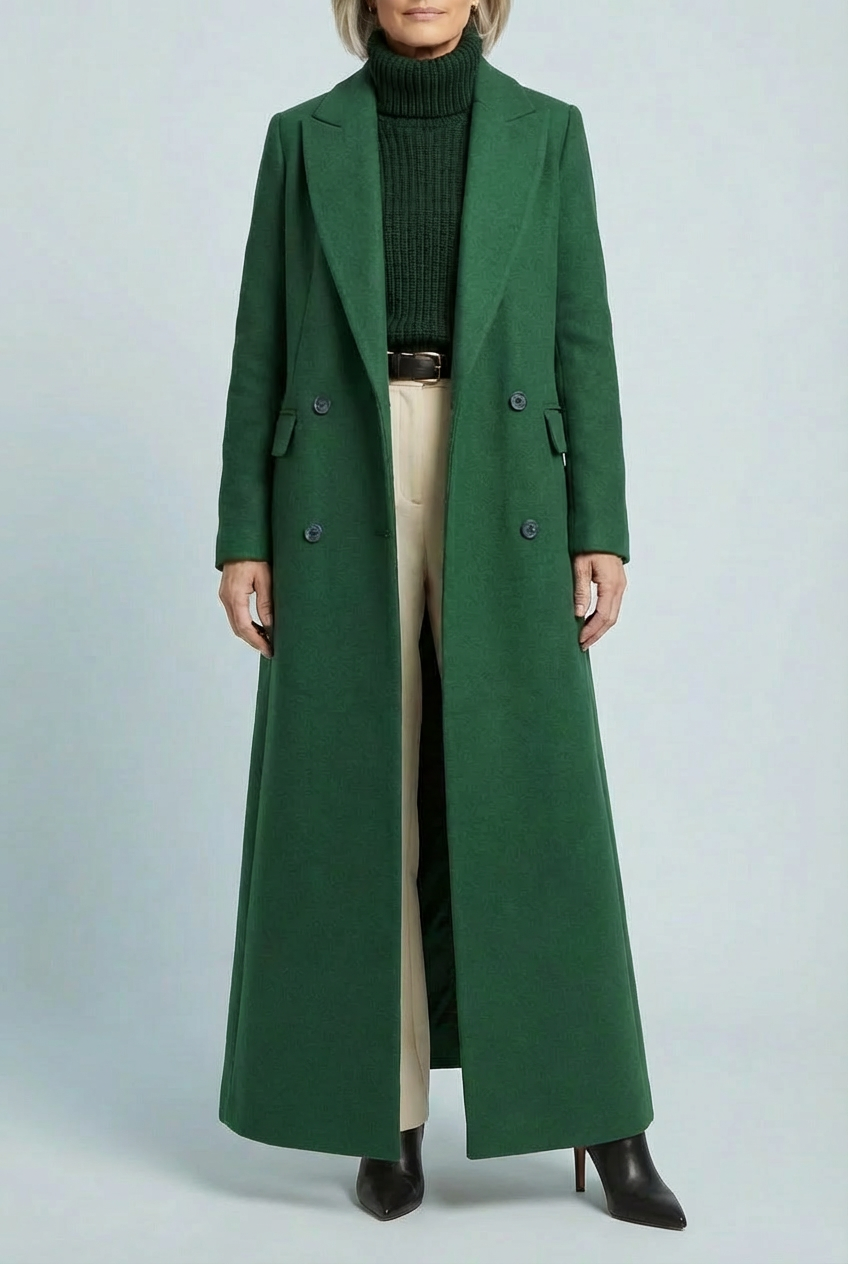 Women’s Chic Longline Elegant Wool Style Coat
