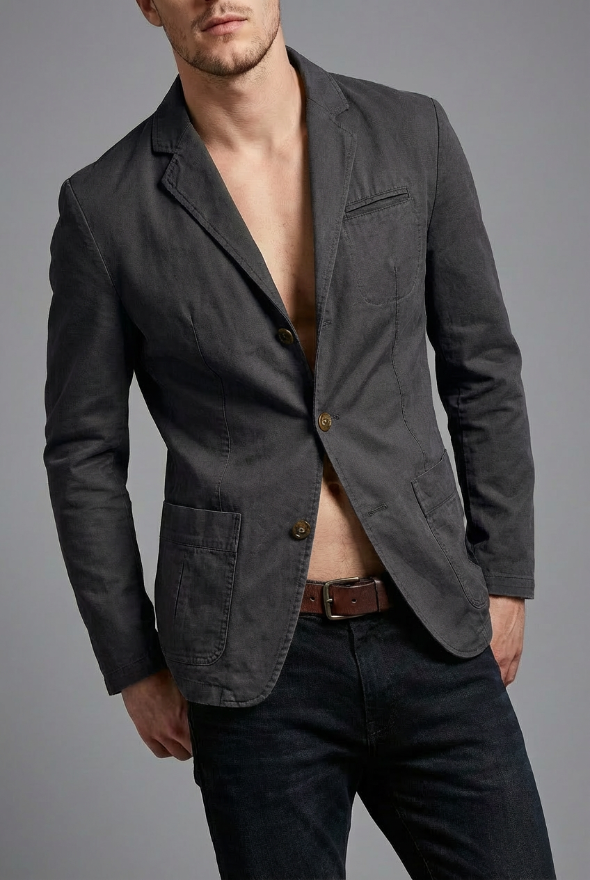 Men's Lightweight Casual Blazer with Tailored Fit