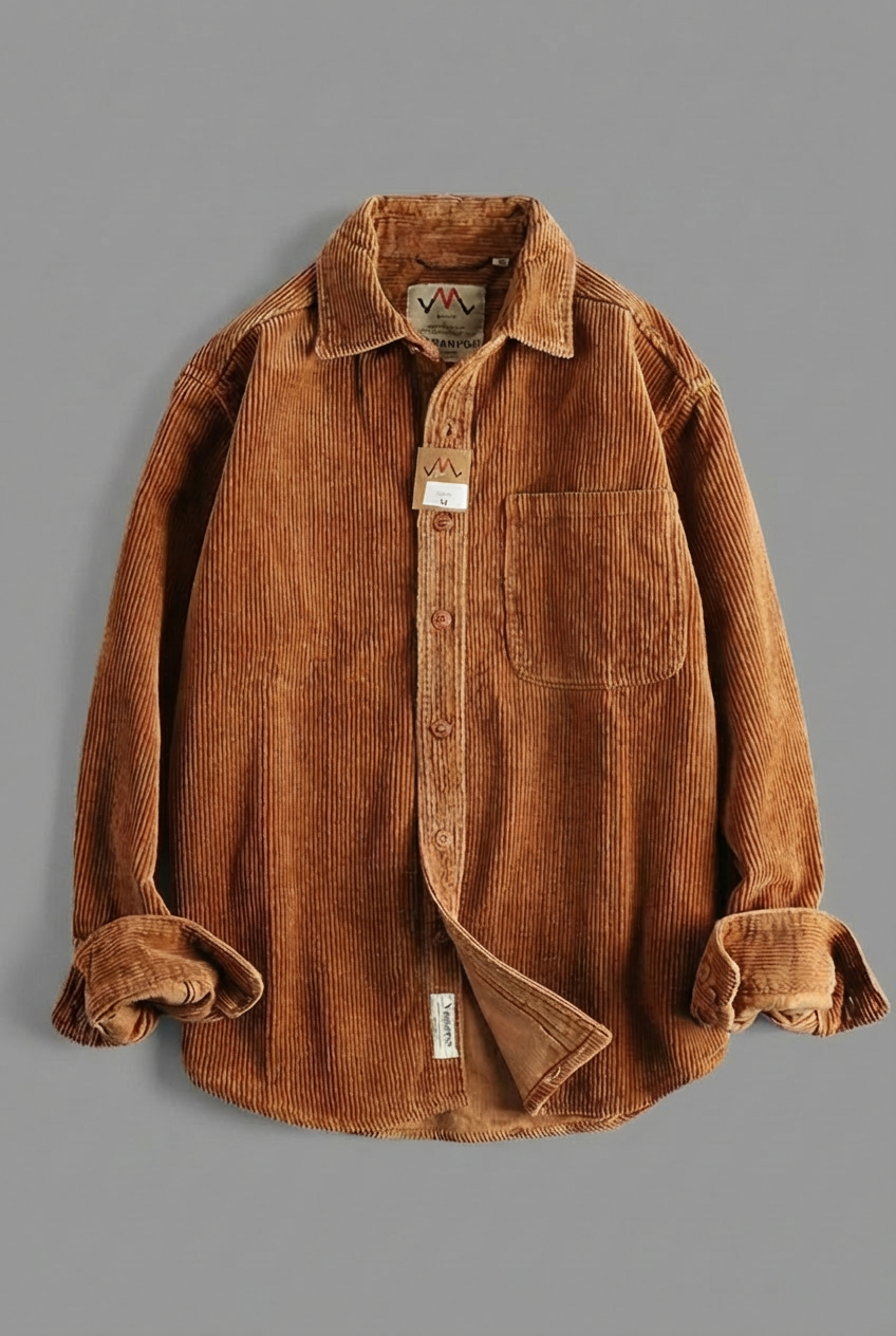 Men's Corduroy Overshirt – Textured Finish, Reinforced Seams & Easy Layering