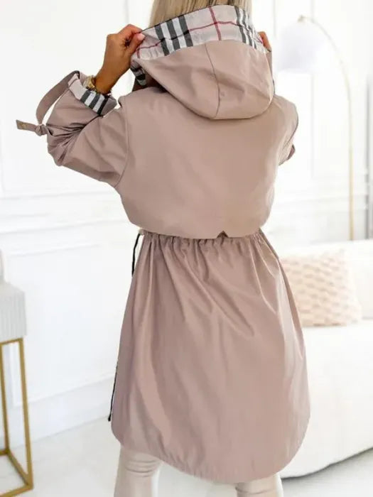 Waterproof Windproof Hooded Zip Coat Women