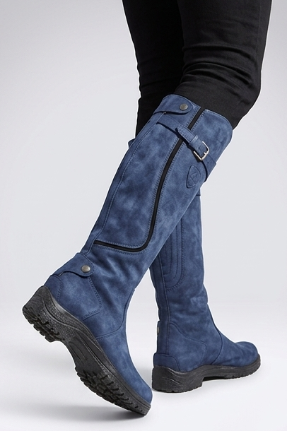 Tall Buckle Detail Knee High Boots Women