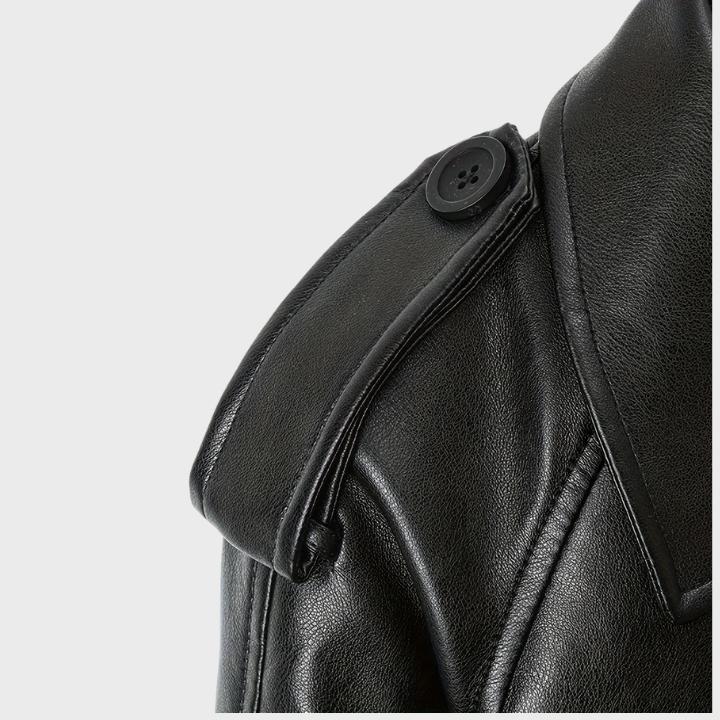 Women's Chic Wide Collar Short Biker Jacket