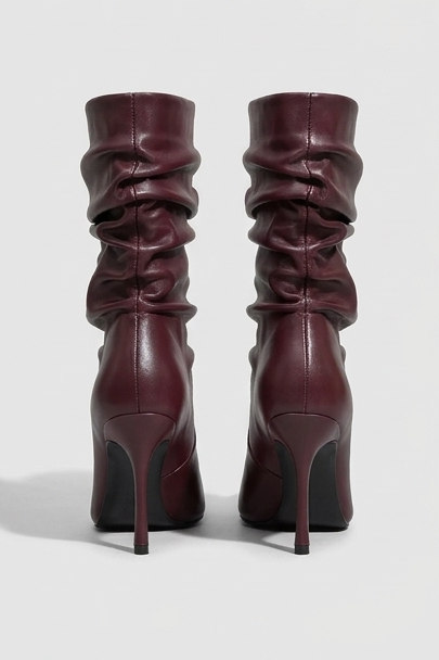 Pointed Toe High Heel Slouch Boots Women