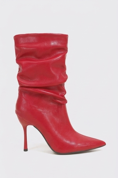 Pointed Toe High Heel Slouch Boots Women