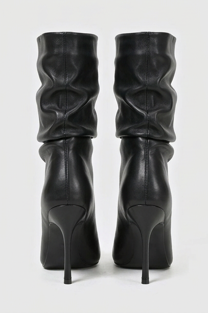 Pointed Toe High Heel Slouch Boots Women