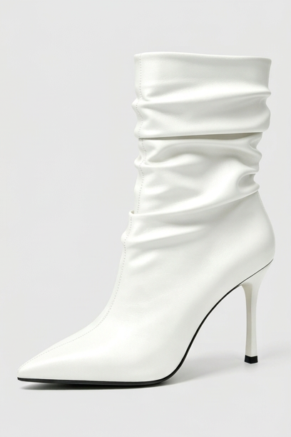 Pointed Toe High Heel Slouch Boots Women