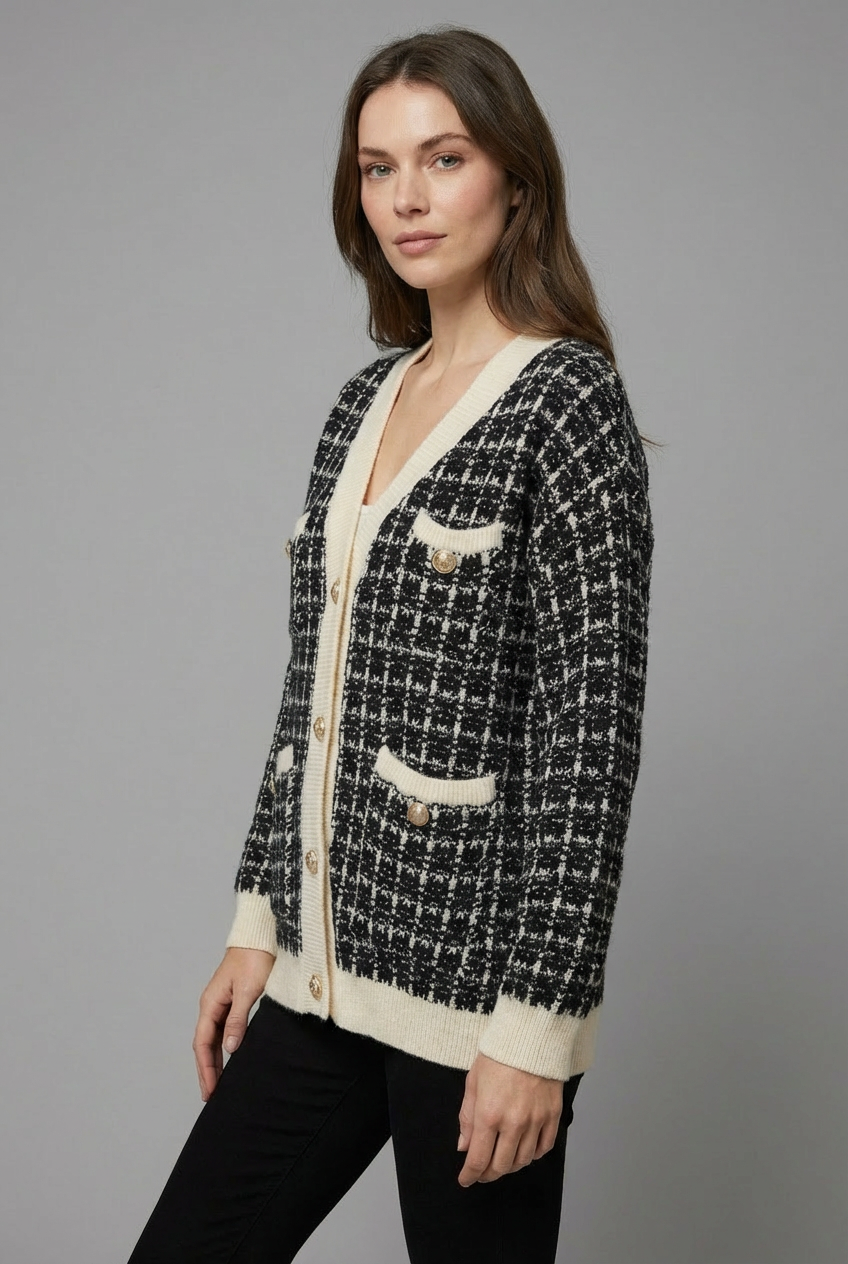 Women’s Tweed Knit Cardigan