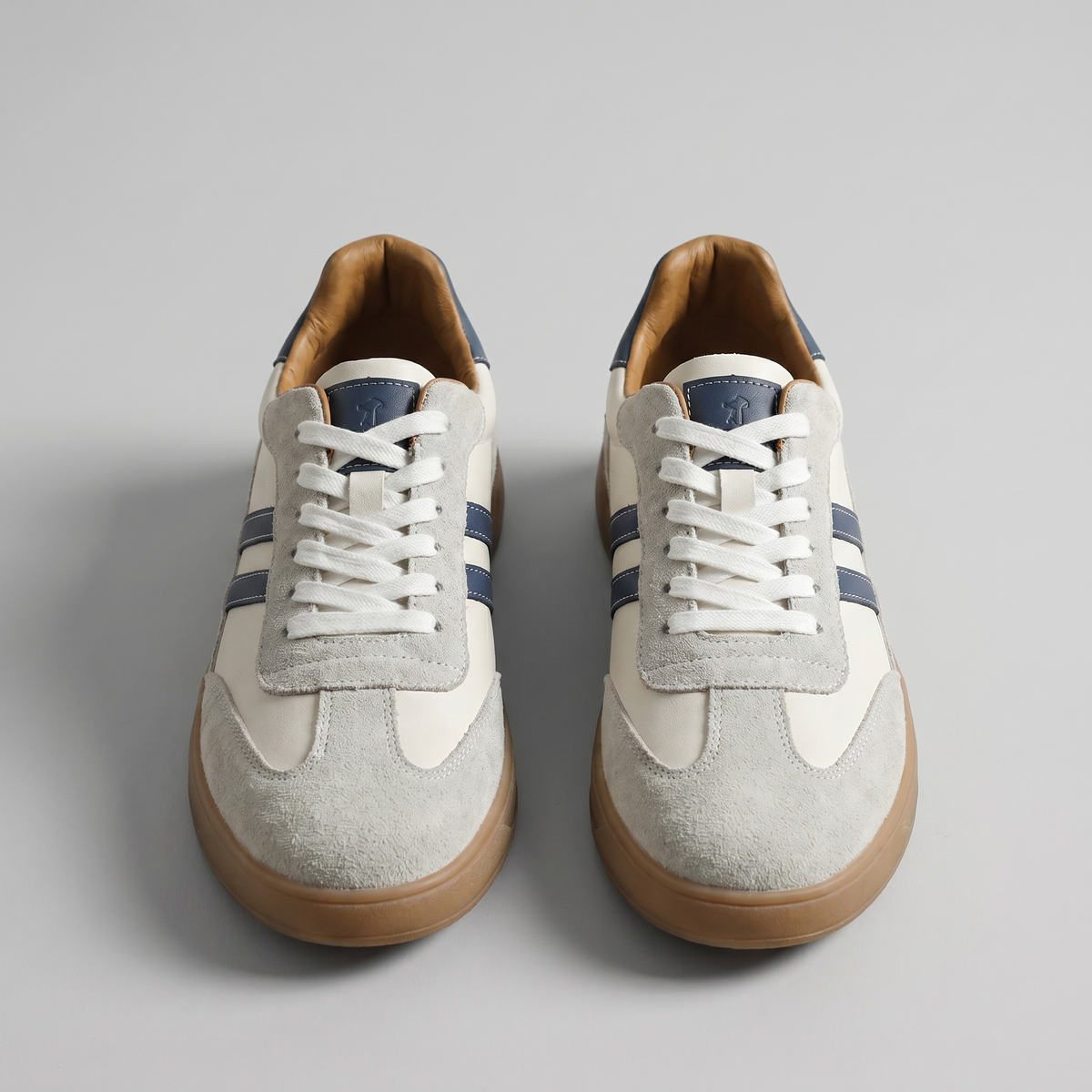Classic Retro Mesh Panel Lace-Up Trainers Men