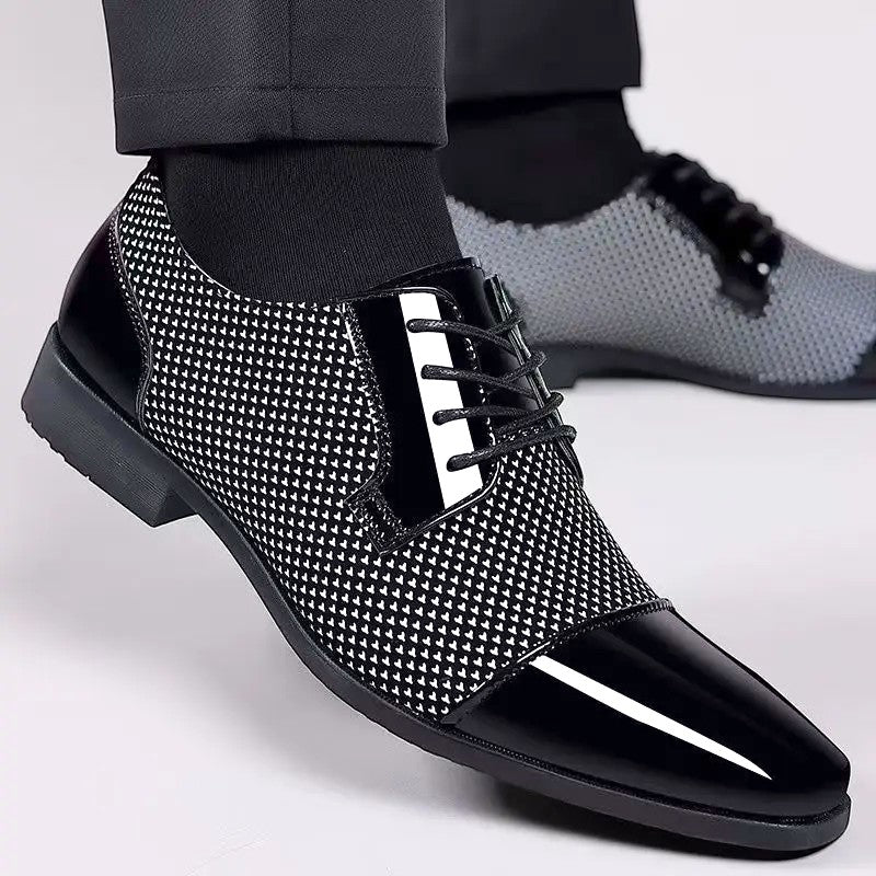 Patent Leather Cap Toe Oxford Shoes Men