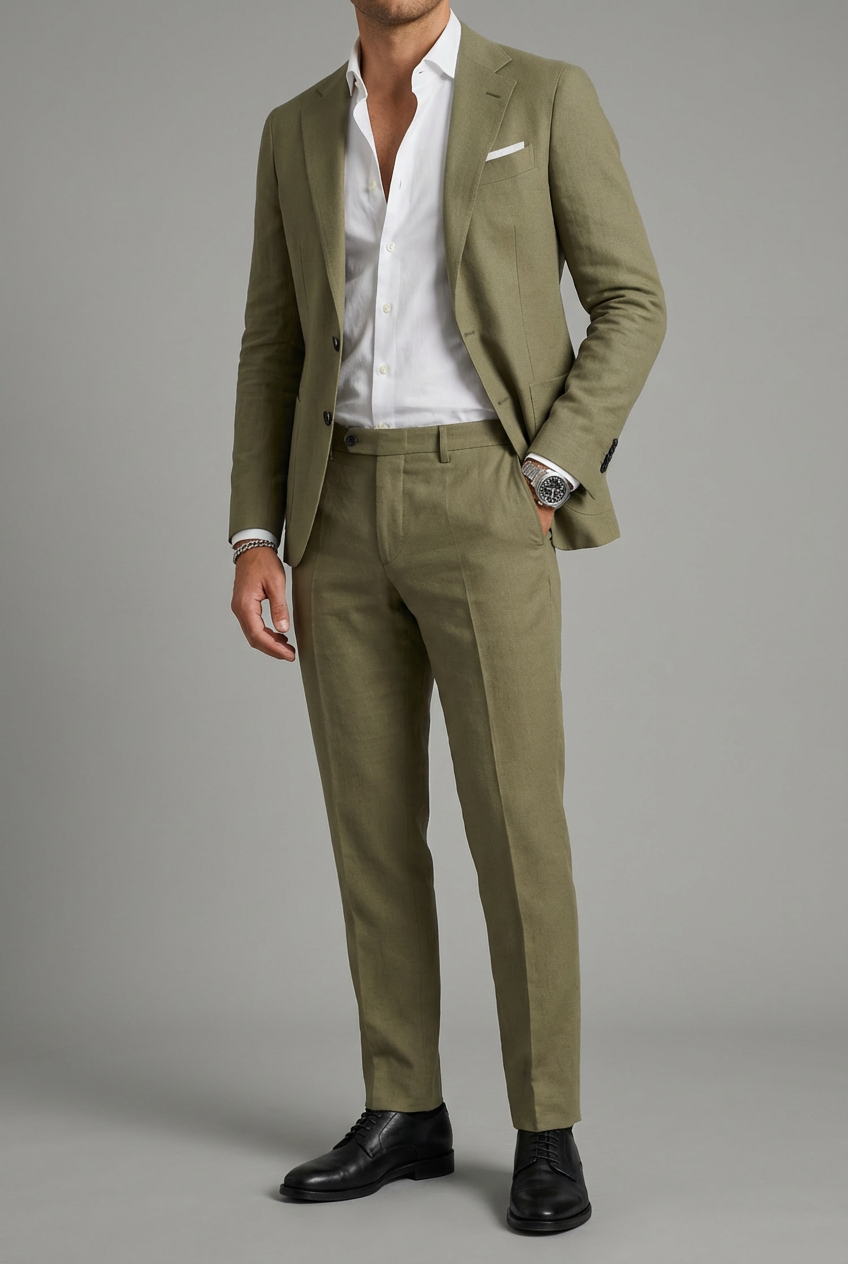 Men’s Two-Piece Suit Lightweight Comfortable Business Wear