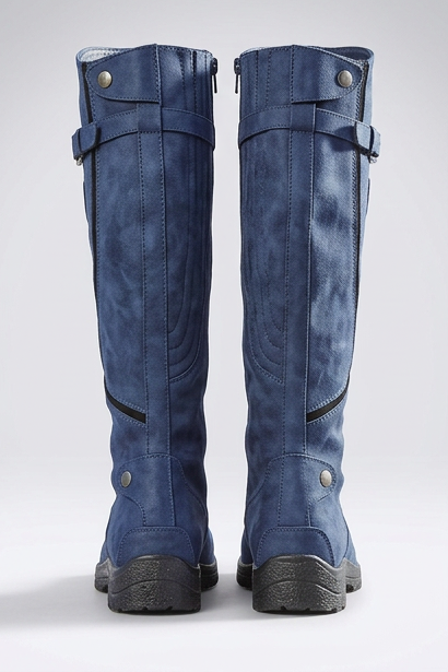 Tall Buckle Detail Knee High Boots Women