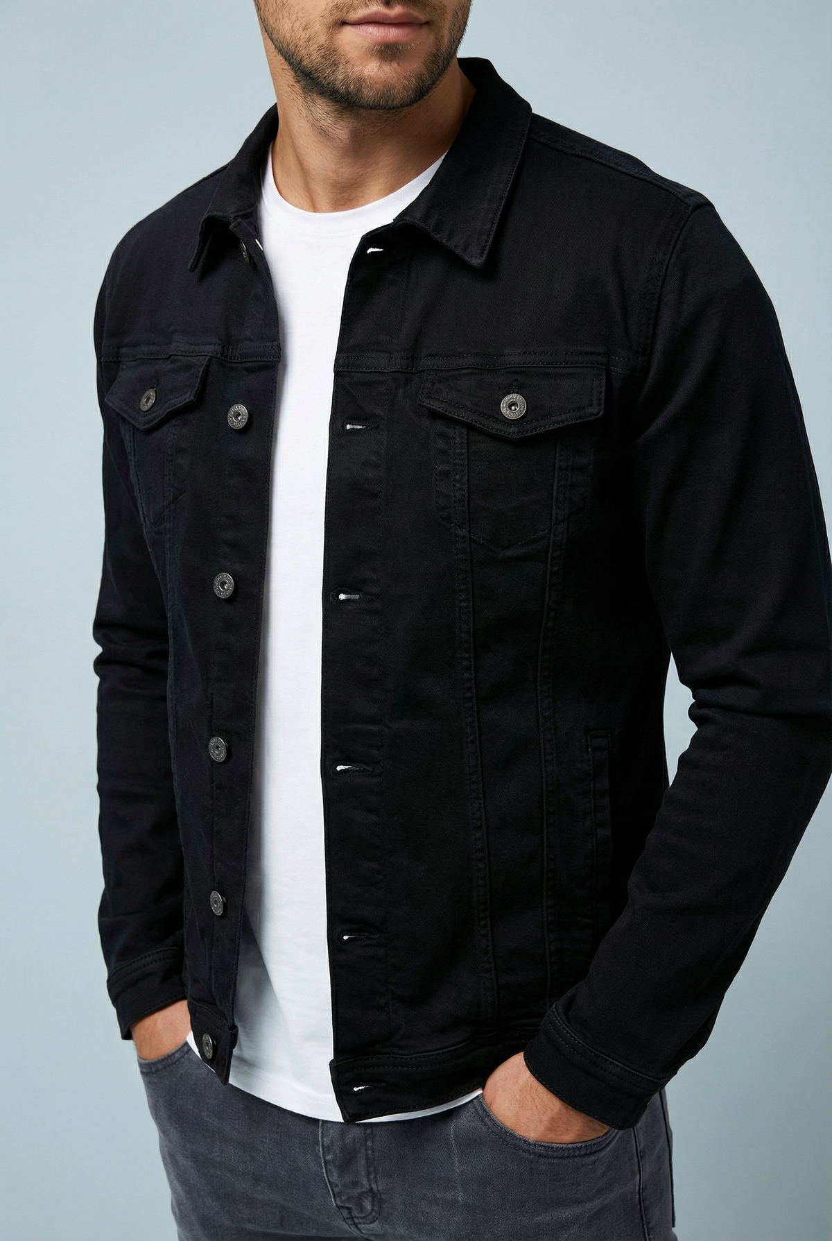 Men’s Button-Front Trucker Jacket