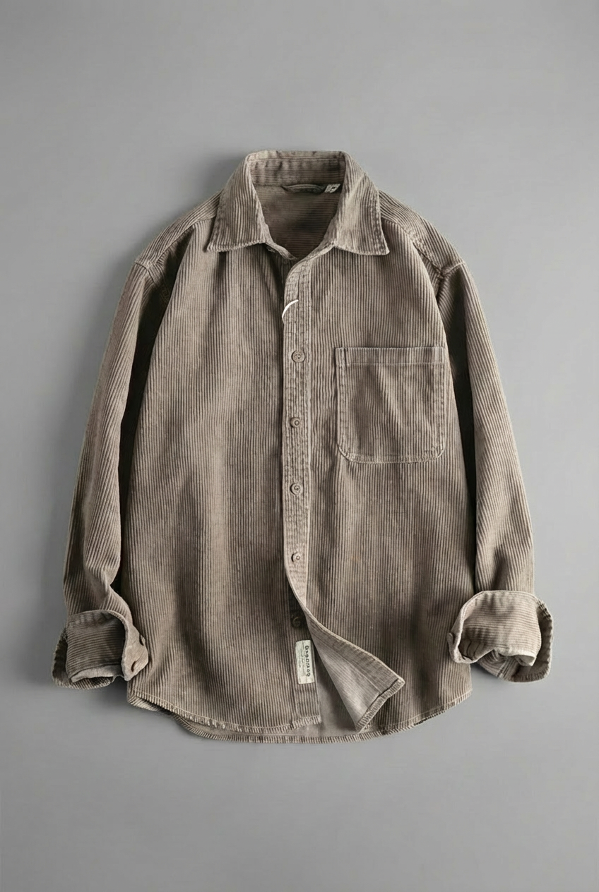 Men's Corduroy Overshirt – Textured Finish, Reinforced Seams & Easy Layering
