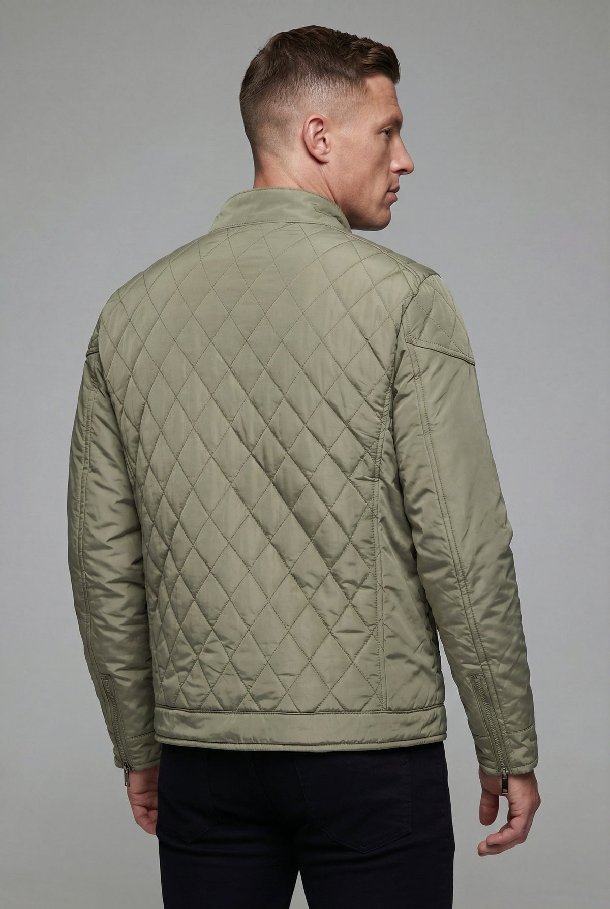 Men’s Lightweight Quilted Jacket Stand Collar