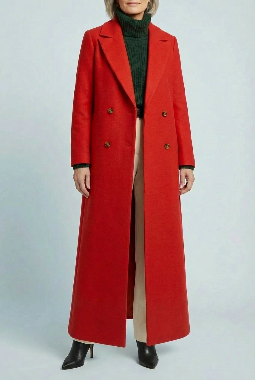 Women’s Chic Longline Elegant Wool Style Coat